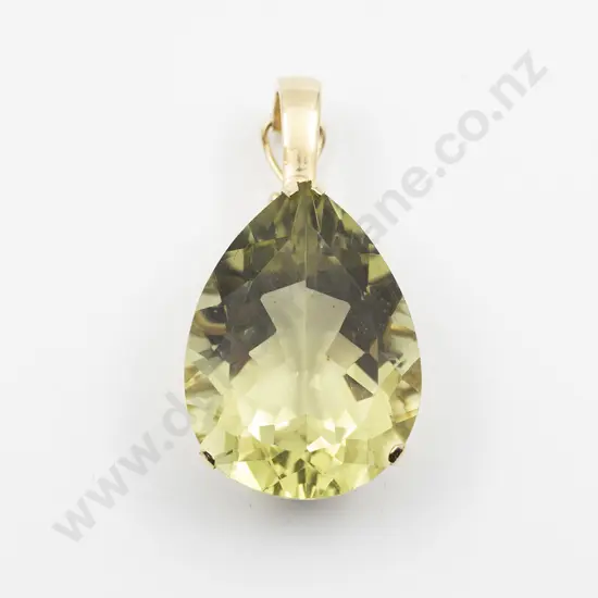 14ct Single Citrine Pendant