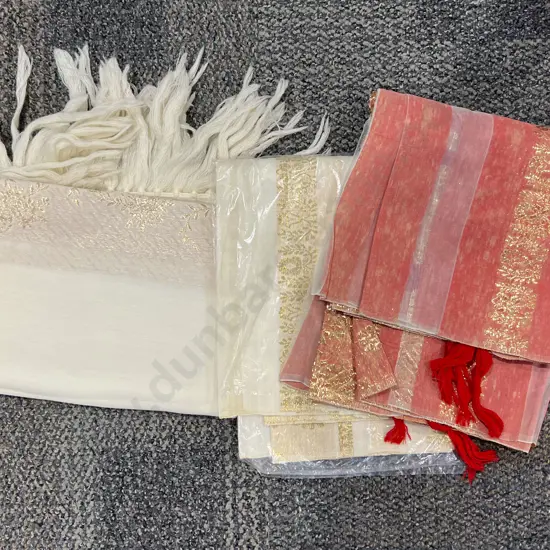 Ratan Raipur Three Vintage Gold Thread Scarves