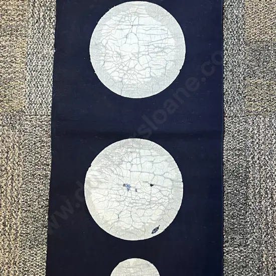 Japanese Mid 20th Century Linen Panel "Four Generations"