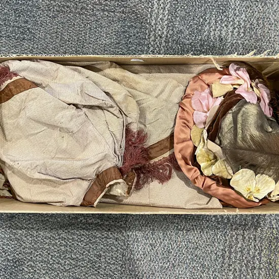 Victorian Dress And Jacket Together With Hat (Faults)