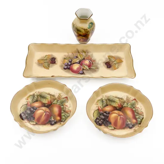 Four Pieces of Aynsley "Orchard Gold"