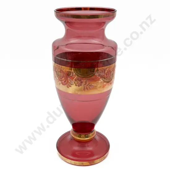 Bohemia Cranberry Glass Vase