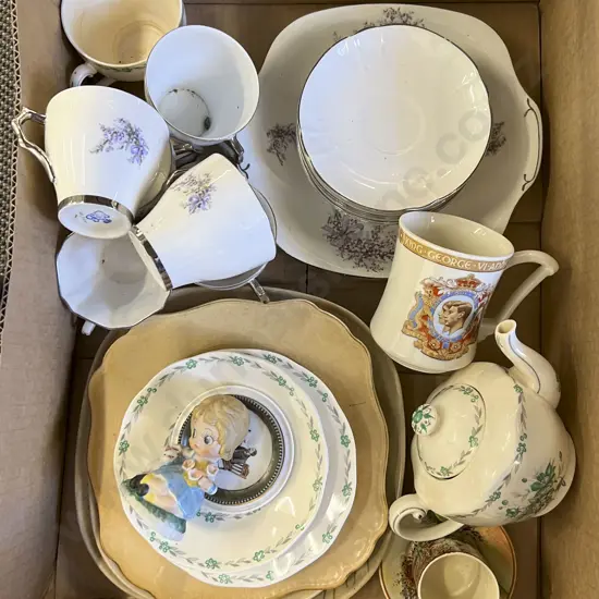 Box of Assorted Fancy China