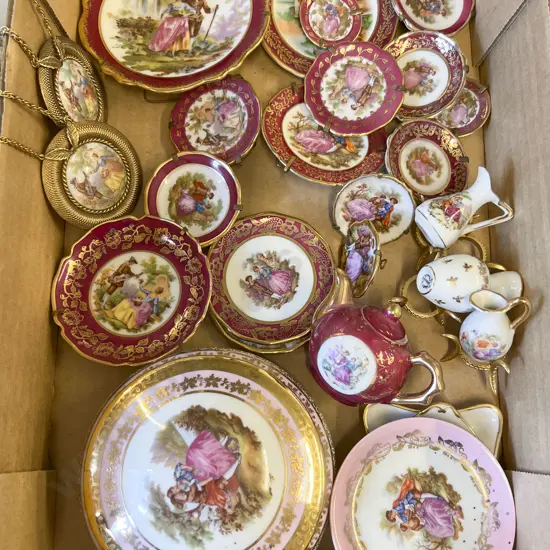 Box Quantity of Assorted Limoges