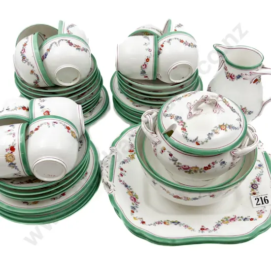 Floral Decorated Fancy China Tea Service