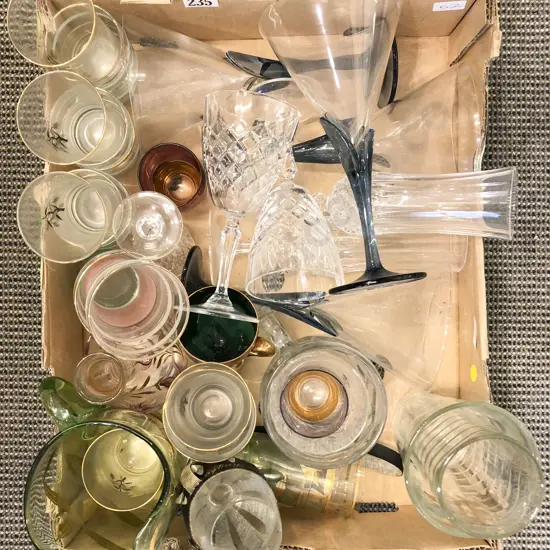 Box of Assorted Glassware