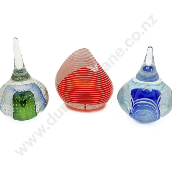 Three Art Glass Paperweights