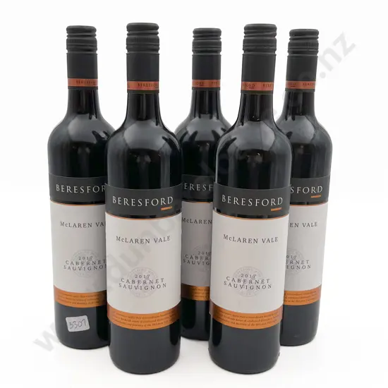 Five Bottles of Beresford Cabernet Sauvignon 2017