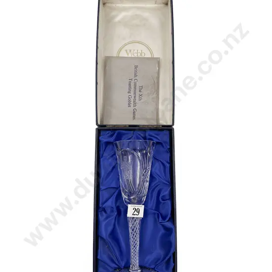 Boxed Webb-Corbett 1974 Commonwealth Games Toasting Goblet