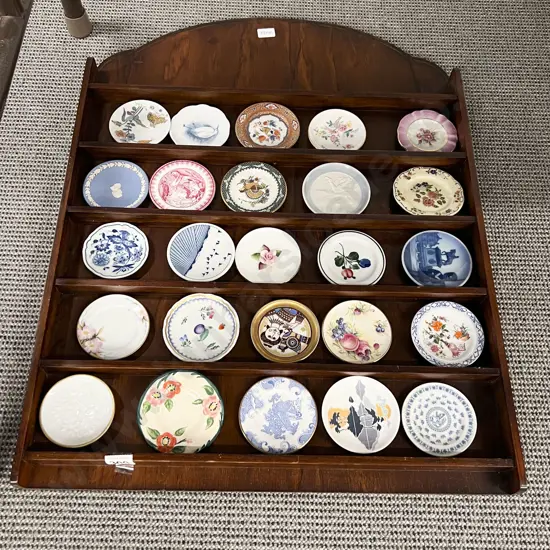 Decorative Plate Rack Together With Assorted Pin Dishes
