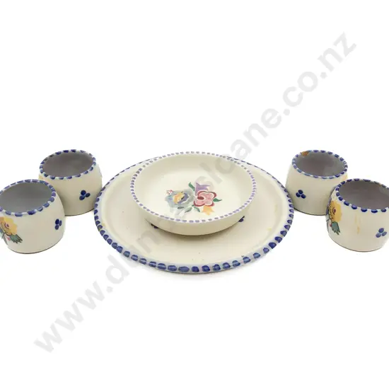 Quantity of Poole Pottery Incl. Four Egg Cups and Two Dishes