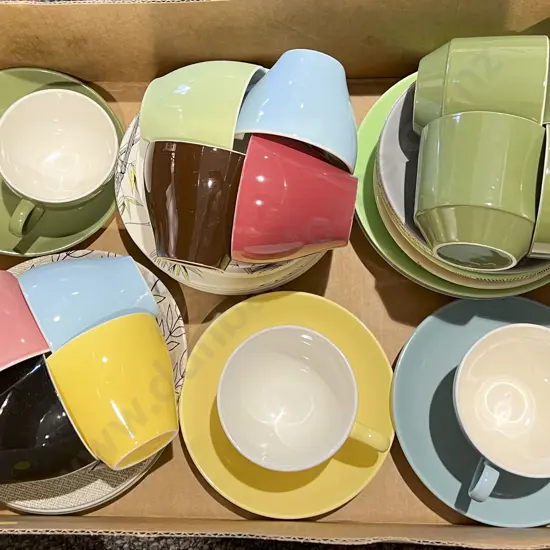 Box of Assorted Tea China Incl. Crown Lynn