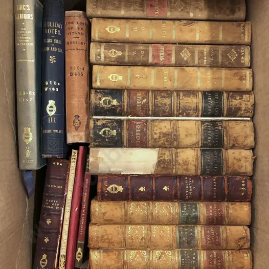 Box of Leather Bound and Other Volumes (Ex Libris)