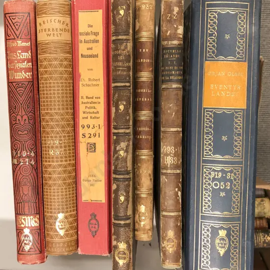 Seven German and French Volumes Relating to NZ (Ex Libris)