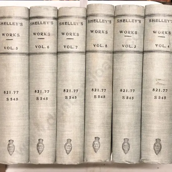 The Works of Percy Bysshe Shelley Eight Vols (Ex Libris)