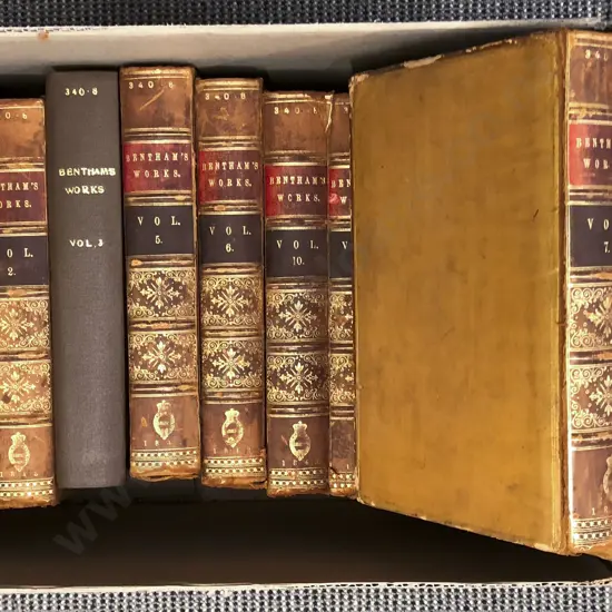 11 Volumes of Bentham's Works (Ex Libris)