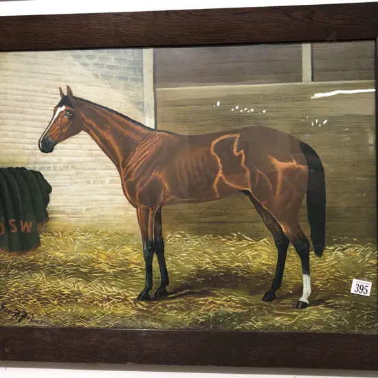Oak Framed Print of Horse