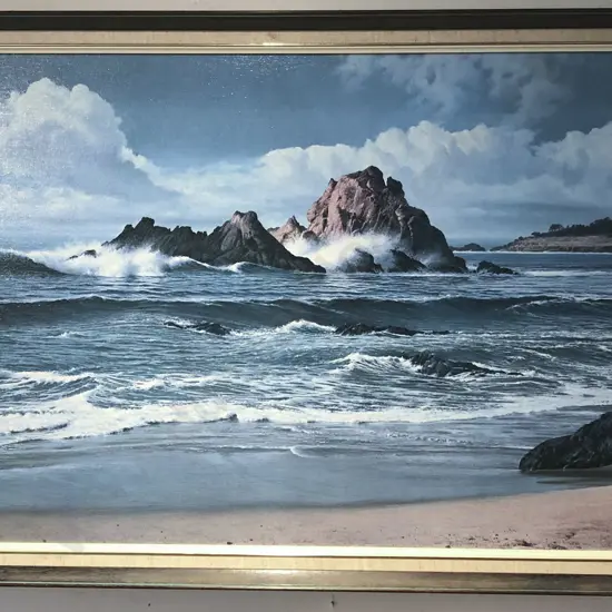 Limited Edition Colored Photographic Print of Coastal Scene