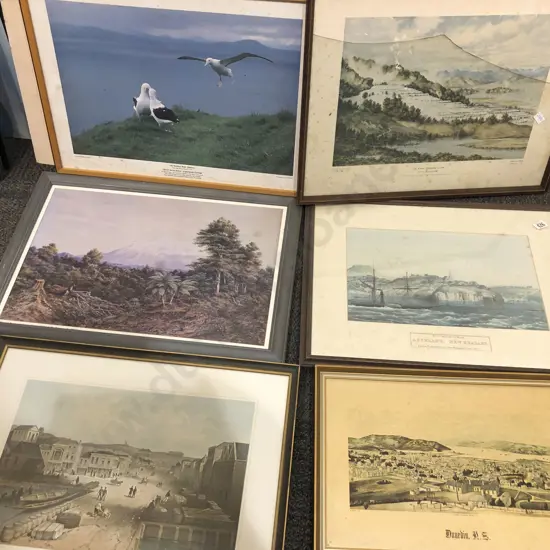 Seven Assorted Framed Historical Prints
