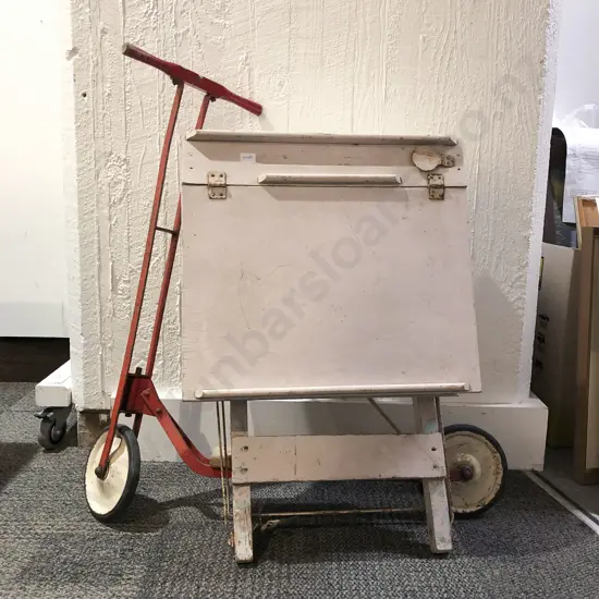 Vintage Child's Desk and Scooter