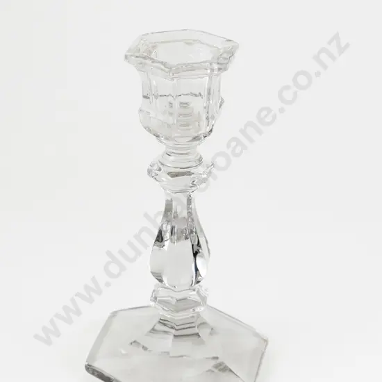Victorian Moulded Glass Candlestick
