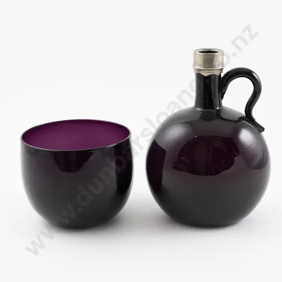 Early Victorian Amethyst Glass Finger Bowl