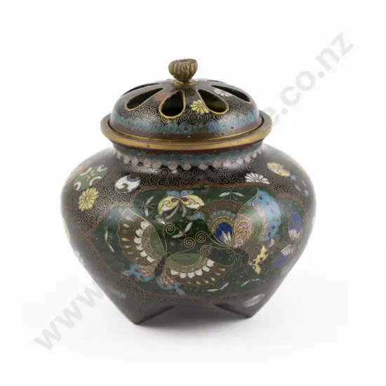 Japanese Meiji Period Cloisonne Censer