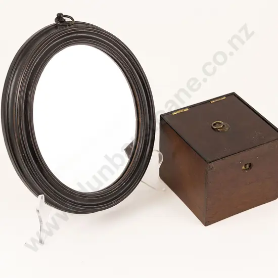 Victorian Oval Ebonized Vanity Mirror