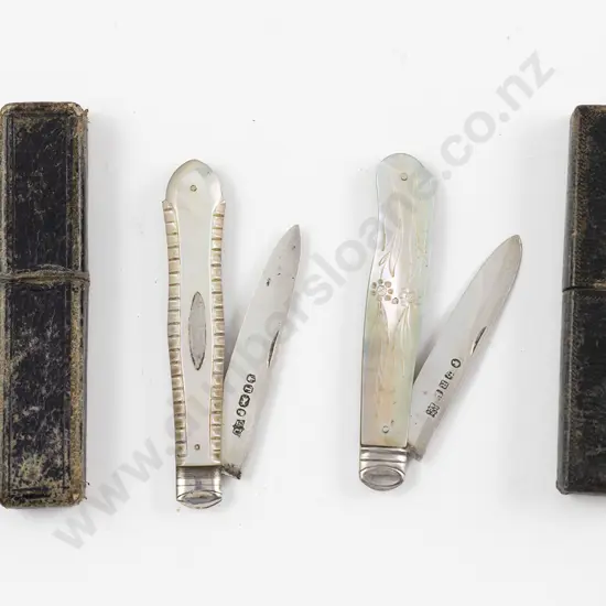 Two Victorian S/S and MOP Pocket Knives