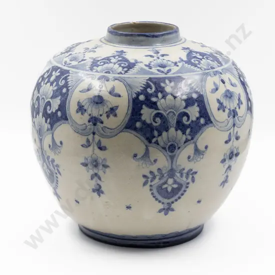 Large Portuguese Blue & White Vase