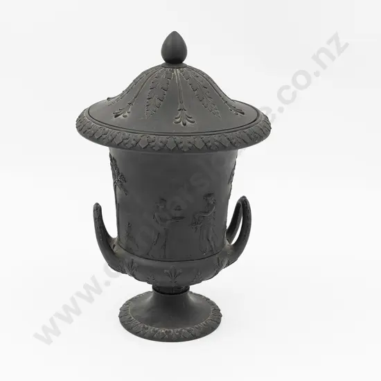Wedgwood Etruria Black Basalt Covered Urn