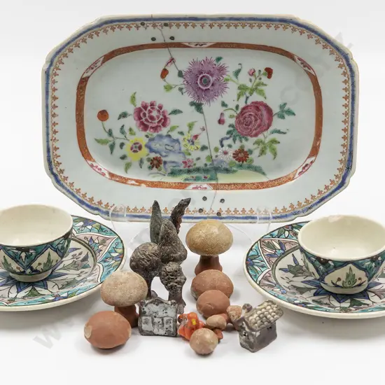 C18th Chinese Famille Rose Export Ware Dish