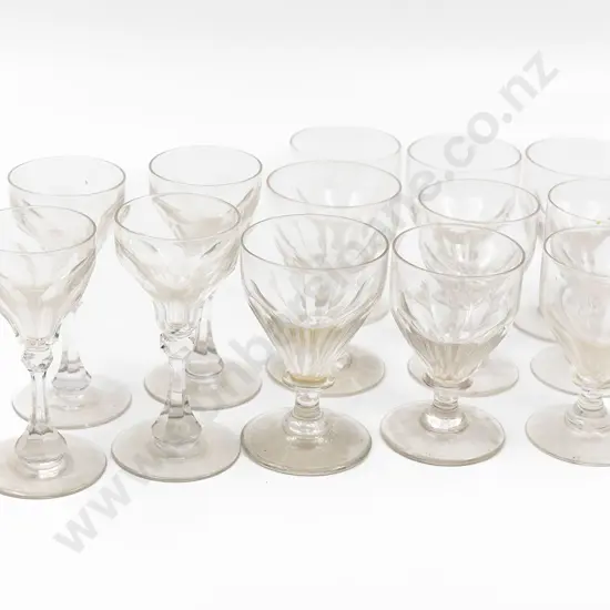 Set of Seven C19th Fortified Wine Glasses