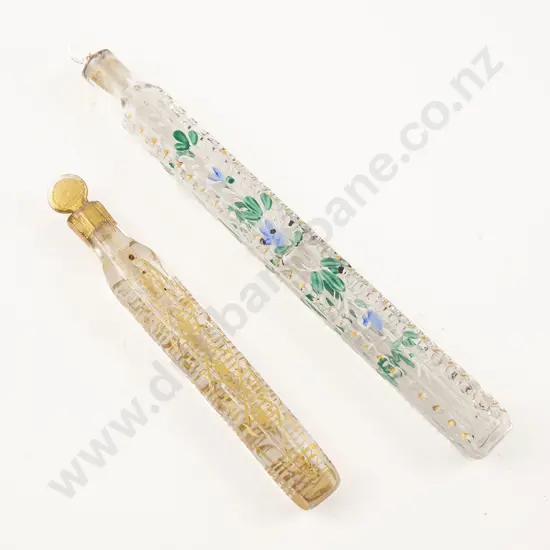 Two Mid C19th Oxford Lavender 'Attar' Scent Bottles