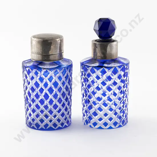 Pair Victorian Scent and Salts Bottles