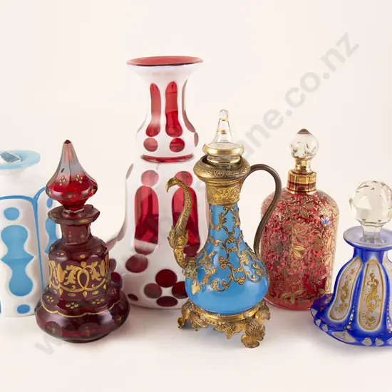Six C19th Scent Bottles
