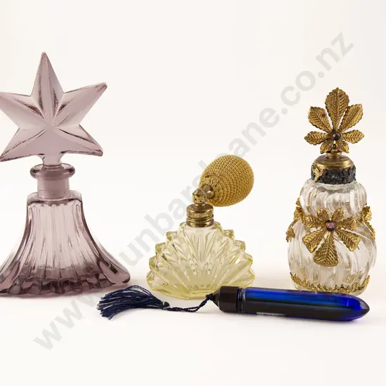 Art Deco Czech 'Star' Stopped Scent Bottle