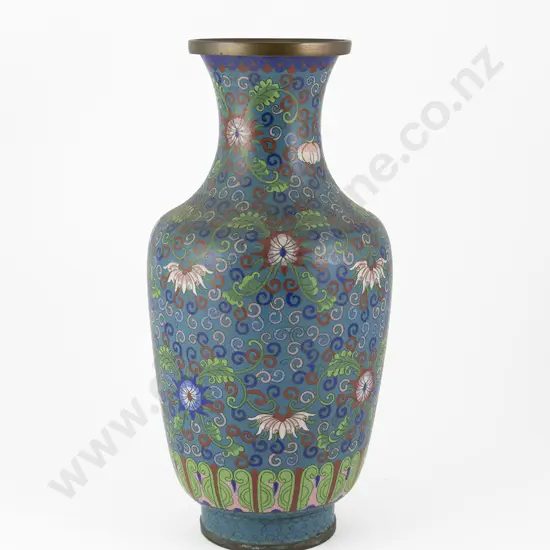Large C20th Cloisonne Vase