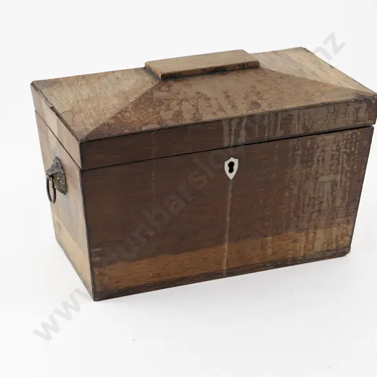Regency Mahogany Two Section Tea Caddy