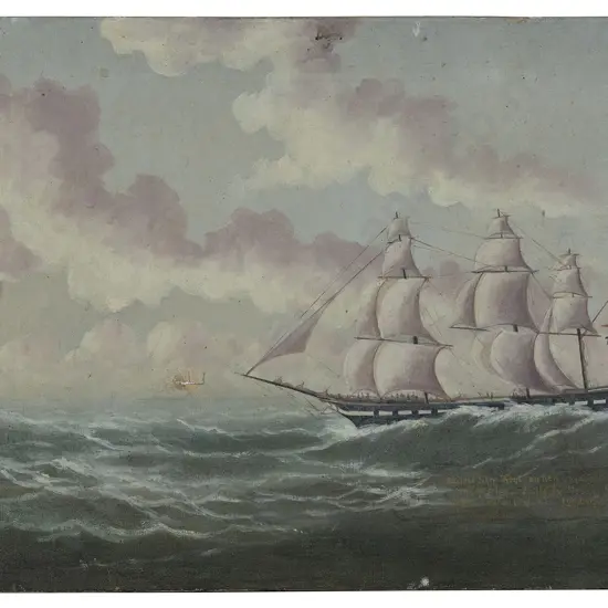 Victorian School - Study Of The Sailing Ship "Kent"