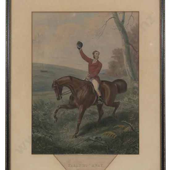 Victorian Sporting Print Tally Ho Away