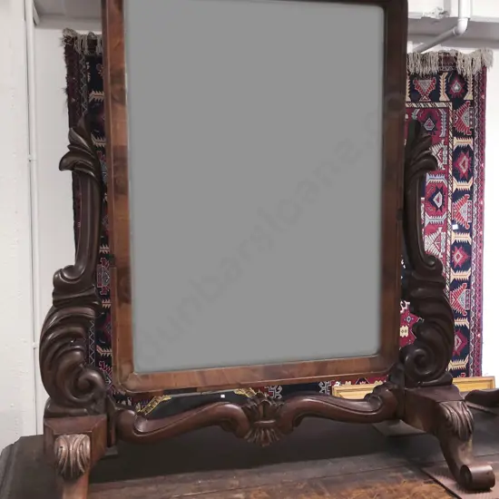 WMIV Mahogany Toilet Swing Mirror