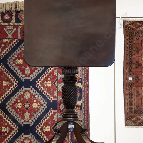 Regency Possibly Irish Mahogany Tilt Top Wine Table