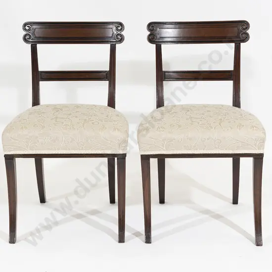 Pair Regency Mahogany Side Chairs
