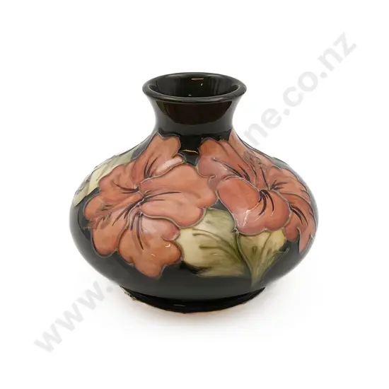 Moorcroft Floral Decorated Globular Squat Vase