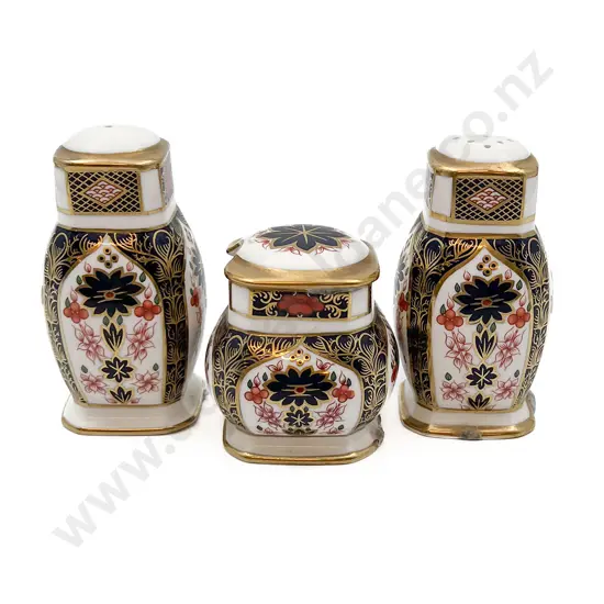RCD Imari Pattern Three Piece Cruet Set