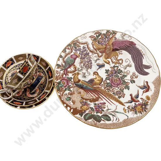 RCD Imari Pattern China Trio Together with RCD "Olde Avesbury" Plate