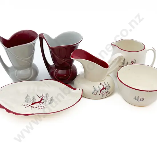 Six Pieces of Assorted Crown Devon