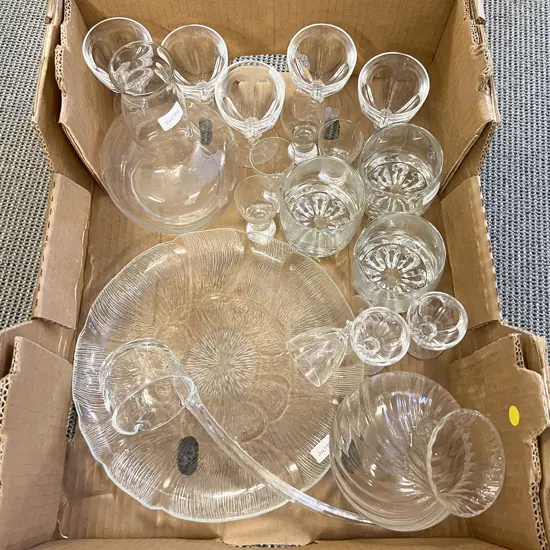 Box of Assorted Glassware