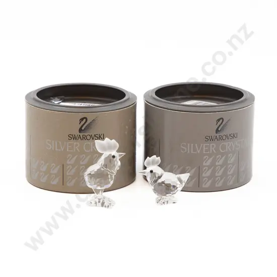 Swarovski Hen and Rooster